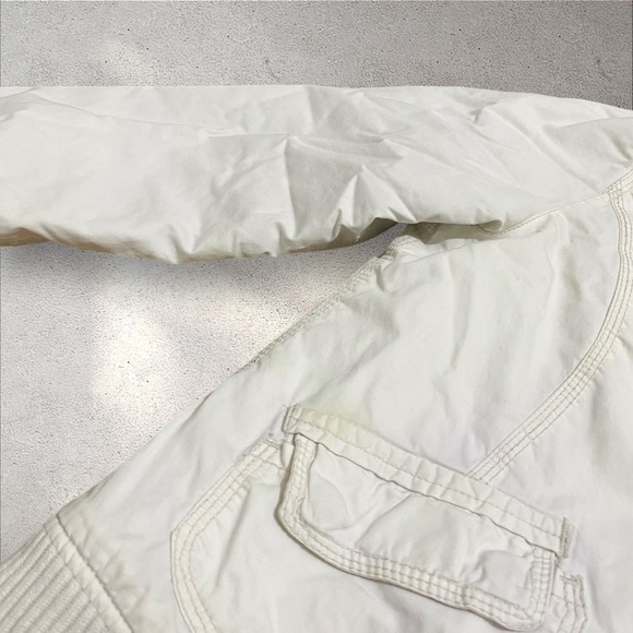 VINTAGE Y2K American Eagle White Quilted Lining Bomber Jacket - Picture 7 of 9